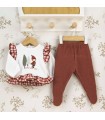 Conjunto bebé polaina terracota Calamaro Lalin