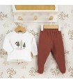 Conjunto bebé Polaina terracota Calamaro Lalin