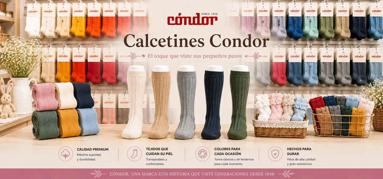 Calcetines Cóndor para bebé y niña | Moda infantil española | Gateos