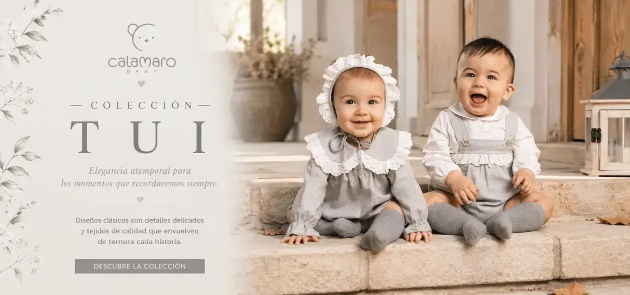 Colección Tui de Calamaro para bebé inspirada en las ocasiones más especiales