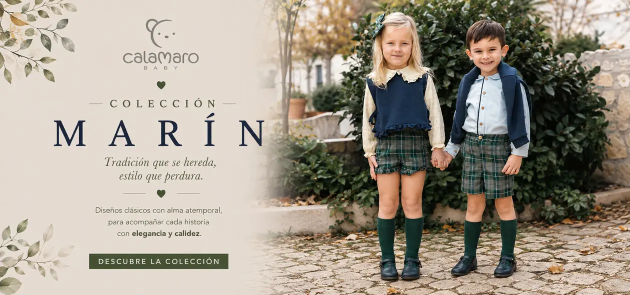 Colección Marín de Calamaro con moda infantil de inspiración tartán