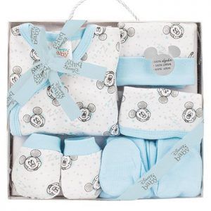 Set 5 Piezas Primera Puesta Mickey Azul Interbaby