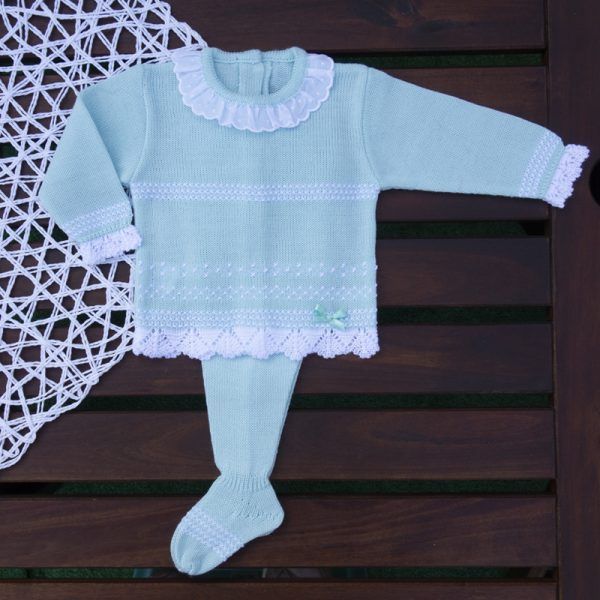 Conjunto 2 Piezas Hilo Con Polaina Motas Agua