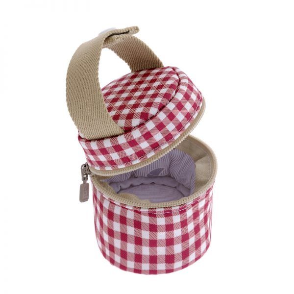 Portachupete Cambrass Vichy en color rojo4