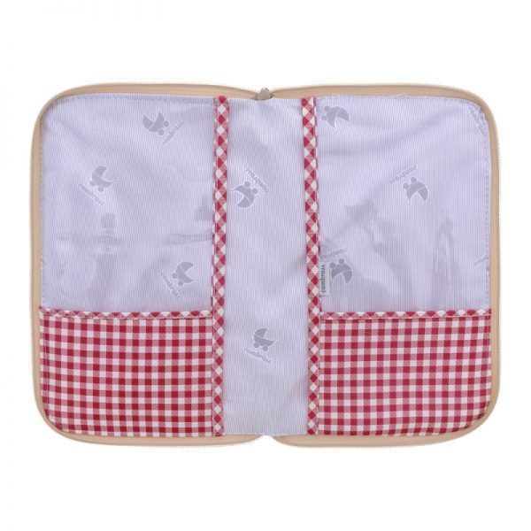 Portadocumentos Cambrass Vichy en color rojo3