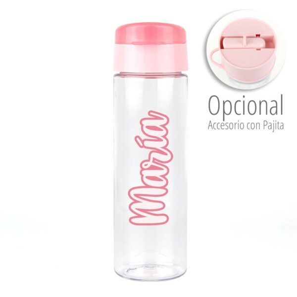 Botella Caligrafía Rosa personalizada