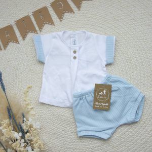 Conjunto Bebé Rodas Celeste Niño