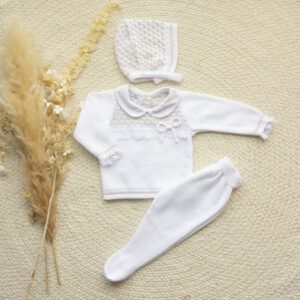 Conjunto 3 Piezas Hilo Vesta Blanco