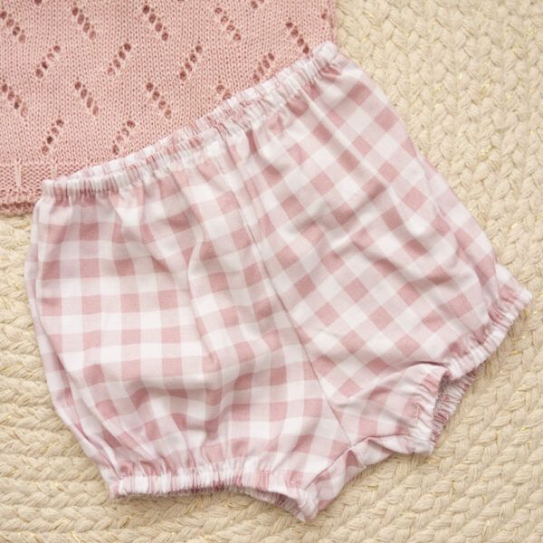 Conjunto Cubrepañal Atenea Rosa Palo - Imagen 4