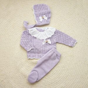 Conjunto Polaina Reja Malva