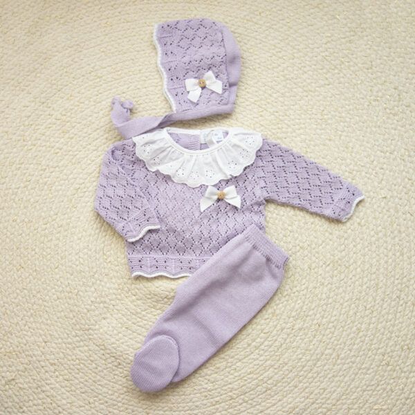 Conjunto Polaina Reja Malva