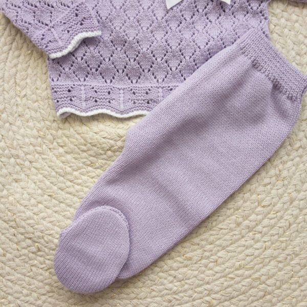 Conjunto Polaina Reja Malva - Imagen 3