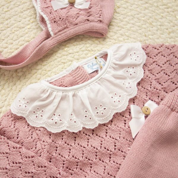 Conjunto Polaina Reja Rosa Palo - Imagen 2