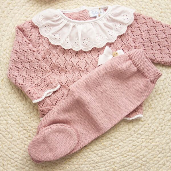 Conjunto Polaina Reja Rosa Palo - Imagen 3