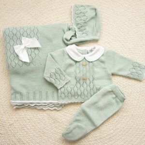 Conjunto Polaina Reja Verde Seco