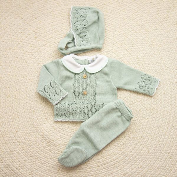 Conjunto Polaina Reja Verde Seco
