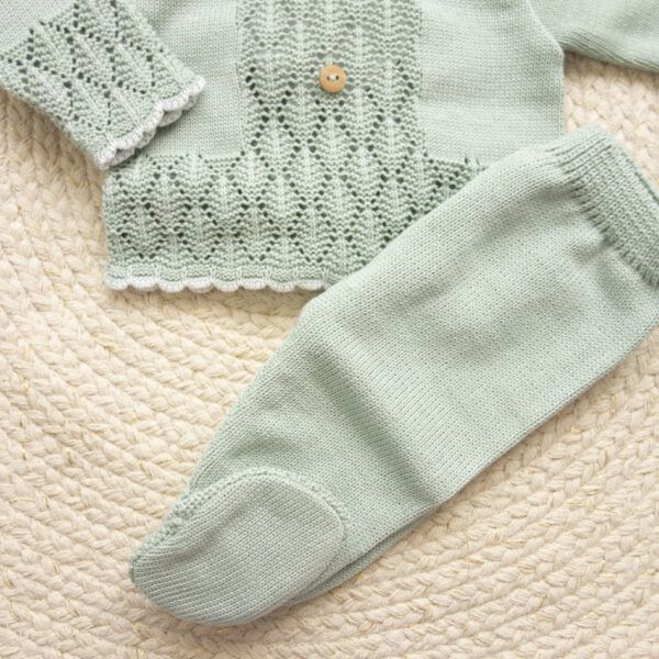 Conjunto Polaina Reja Verde Seco - Imagen 4