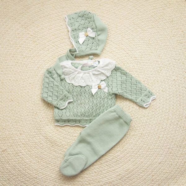 Conjunto Polaina Reja Verde Seco