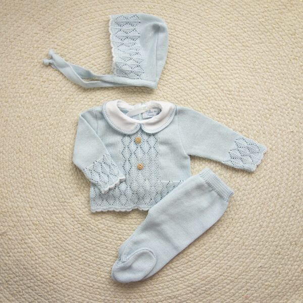 Conjunto Polaina Reja Celeste - Imagen 2