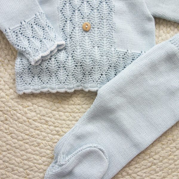 Conjunto Polaina Reja Celeste - Imagen 4