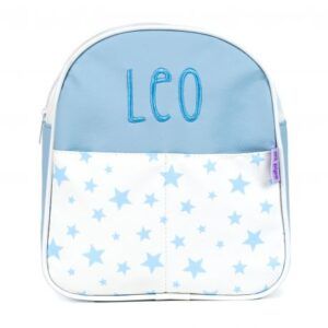 Mochila Estrellas Celeste Personalizada