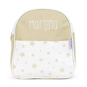 Mochila Estrellas Beige Personalizada