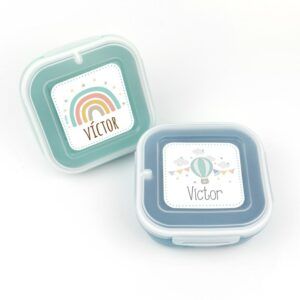 Pack 2 Fiambreras Herméticas Arcoíris y Globo Menta y Azul
