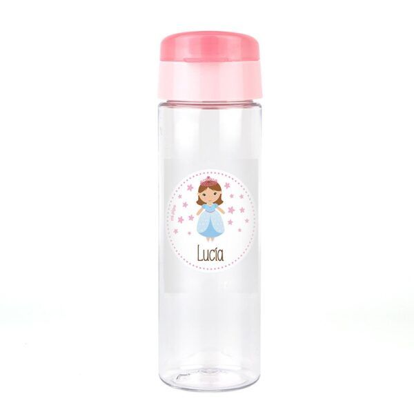 Pack Botella + Cajita Porta Alimentos Princesa Rosa personalizada - Imagen 2