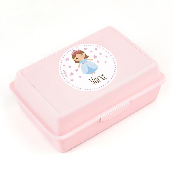 Pack Botella + Cajita Porta Alimentos Princesa Rosa personalizada - Imagen 3