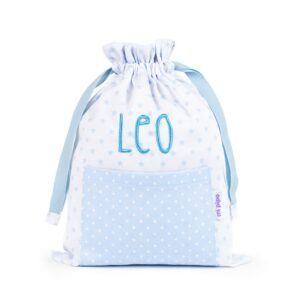 Saquito Estrellas Azul Personalizado