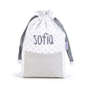 Saquito Estrellas Gris Personalizado