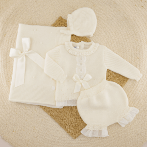 Conjunto Corto Lana Helen Crudo