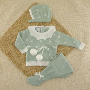 Conjunto 3 Piezas Lana Luna Verde empolvado