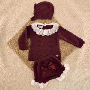 Conjunto Corto Lana Aramis Ciruela