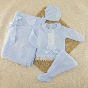 Conjunto 3 Piezas Lana Helen Celeste