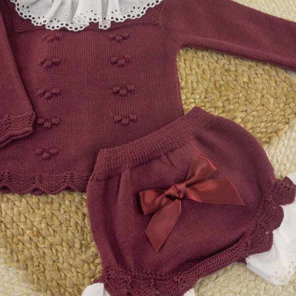 Conjunto Corto Lana Aramis Ciruela - Imagen 2