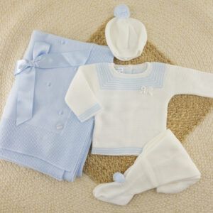 Conjunto 3 Piezas Lana Pongo Blanco