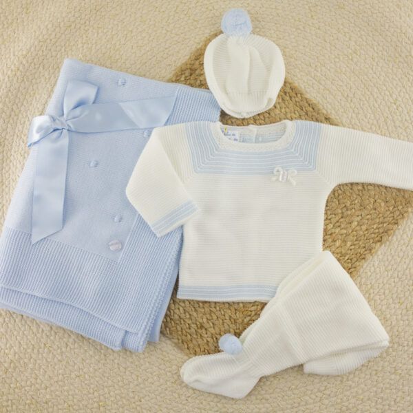 Conjunto 3 Piezas Lana Pongo Blanco