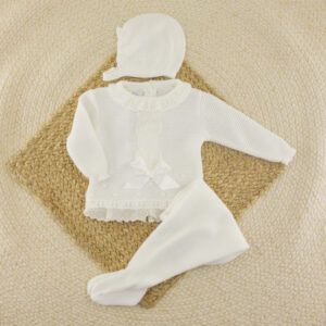 Conjunto 3 Piezas Lana Helen Crudo