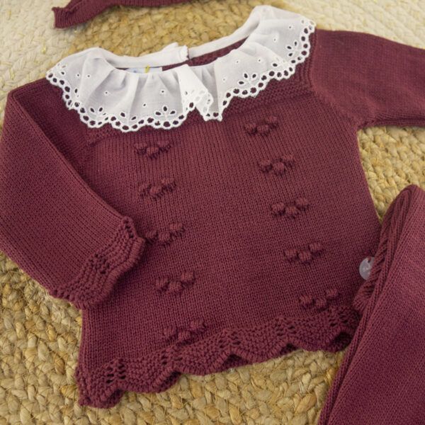 Conjunto 3 Piezas Lana Aramis Ciruela - Imagen 2