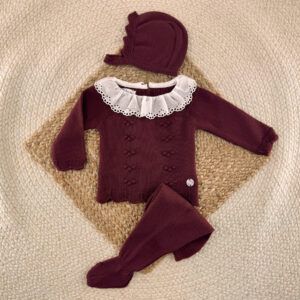 Conjunto 3 Piezas Lana Aramis Ciruela