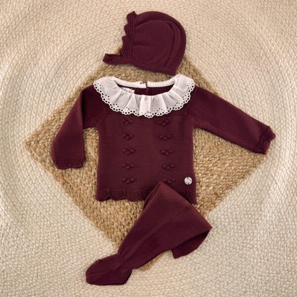 Conjunto 3 Piezas Lana Aramis Ciruela