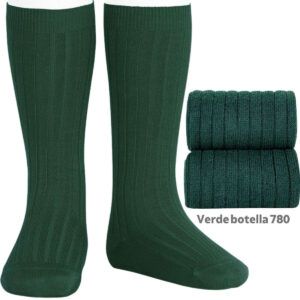 Calcetín Alto Canalé Verde Botella Cóndor
