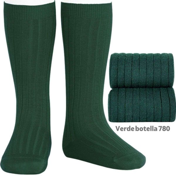 Calcetín Alto Canalé Verde Botella Cóndor