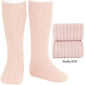 Calcetines Altos Canalé Nude Cóndor