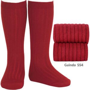 Calcetines Altos Canalé Guinda Cóndor