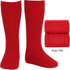 Calcetines Altos Canalé Rojo Cóndor