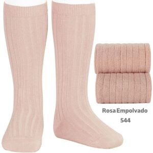 Calcetín Alto Canalé Rosa Empolvado Cóndor