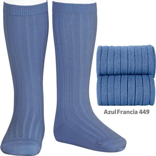 Calcetín Alto Canalé Azul Francia Cóndor