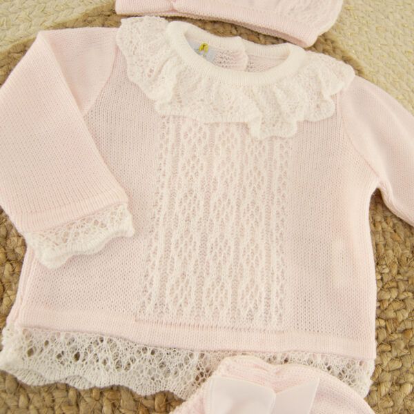 Conjunto Cubrepañal Abelia Rosa - Imagen 2